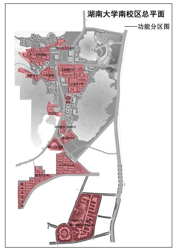 2025白菜网址官网大全南校区总平面图——功能分区图